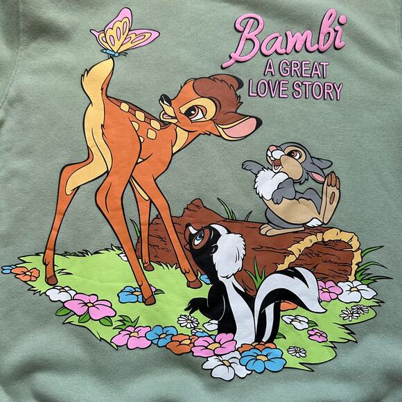 Disney Mint Green Bambi Soft Oversized Sweatshirt - Picture 3 of 5